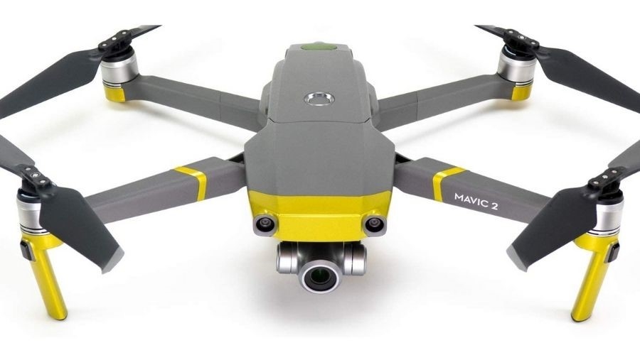 Как сделать ваш дрон более заметным в небе? Mavic 2 украшен желтыми наклейками для лучшей видимости