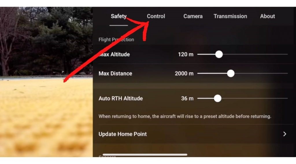 Как изменить единицы измерения на футы в приложении DJI Fly? Скриншот приложения dji fly для изменения единицы измерения
