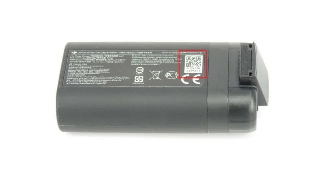 Расположение серийного номера DJI Mavic Mini серийный номер батареи mavic mini